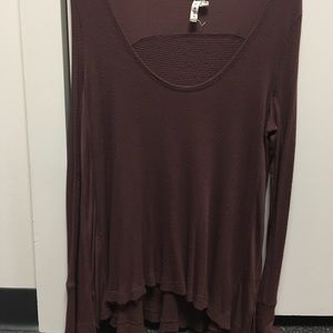 Brown Flowy Blouse from Free People